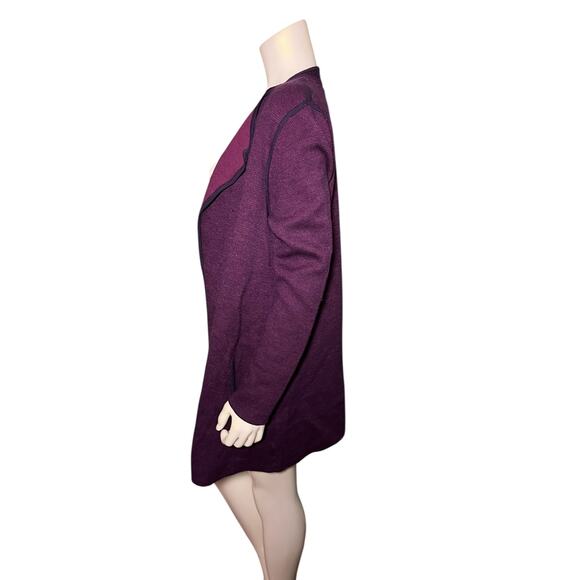 Talbots Woman Pure Merino Wool Cardigan Burgundy Plum Size X - Picture 8 of 8